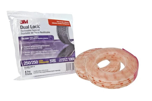 TB3560 - 3M M 1 x 10ft Dual Lock Reclosable Fastener Clear