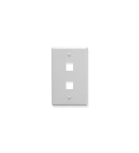 IC107LF2WH - ICC Single Gang Faceplate 2 x Socket White