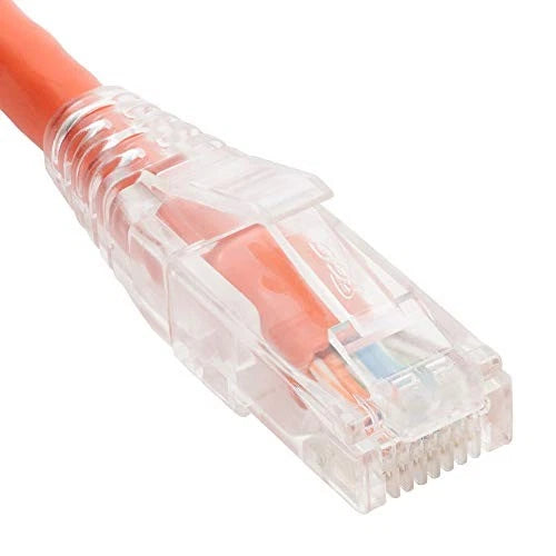 ICPCST07OR - ICC CAT6 Clear Boot Patch Cord 7ft 6 Network Cable