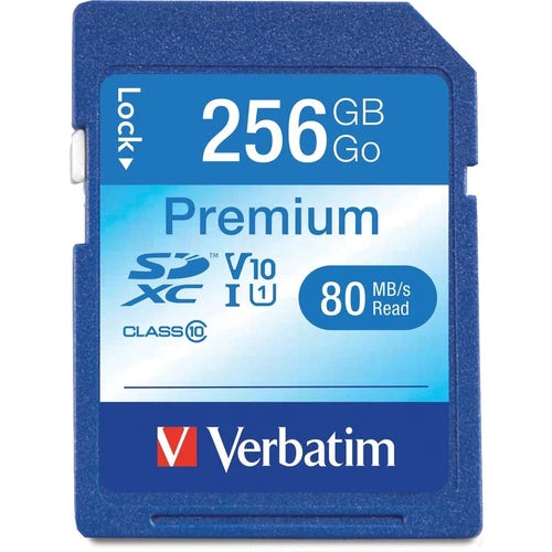 99828 - Verbatim 256GB Premium SDXC Memory Card UHS-I V10 U1 Class 10