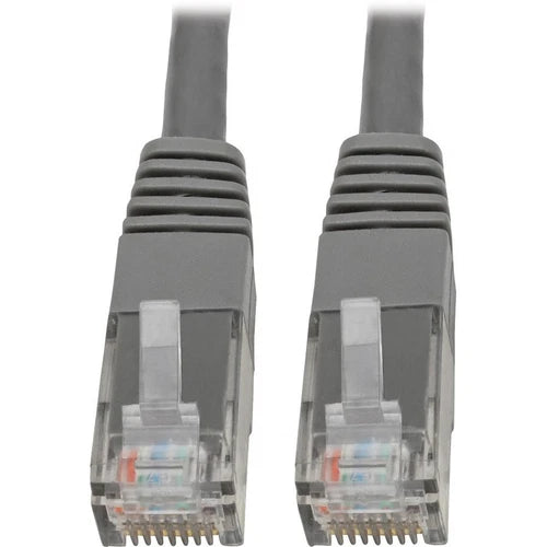N200-010-GY - Tripp Lite Cat6 Cat5e Gigabit Molded Patch Cable RJ45 550MHz Gray