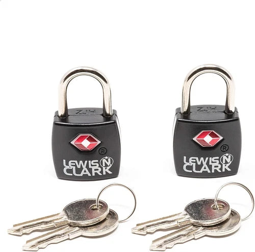 TSA21 - Lewis N. Clark Travel Sentry TSA Lock + Mini Padlock includes 4 Keys
