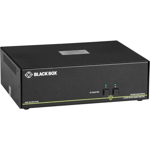 SS2PSHDVIU - Black Box NIAP 3.0 Secure 2-Port Single-Head DVI-I KVM Switch