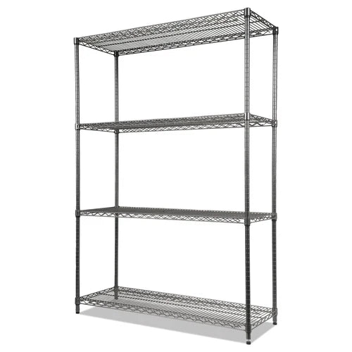 SW504818BA - Alera Wire Shelving Starter Kit 4-Shelf 48x18x72 Anthracite ALE