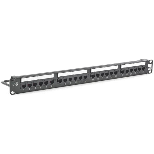 HP624 - Hubbell Nextspeed 6 Patch Panel Straight 24-Port Black