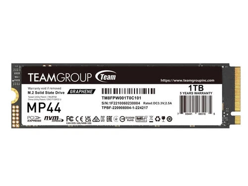 TM8FPW001T0C101 - Team Group MP44 M.2 2280 1TB PCIe 4.0 x4 with NVMe Solid State Drive