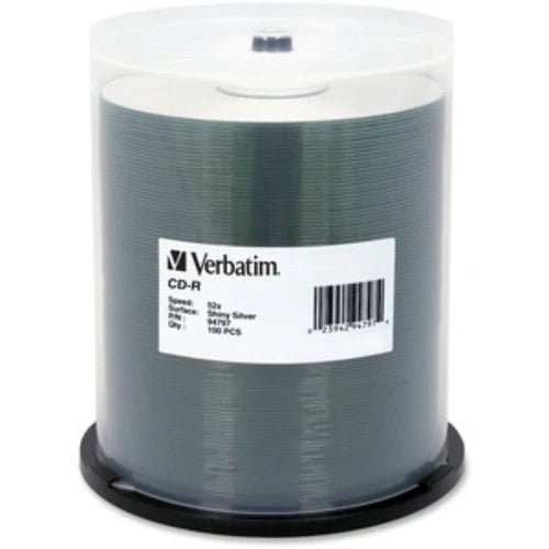 94797 - Verbatim CD-R 700MB 52X DataLifePlus Shiny Silk Screen Printable