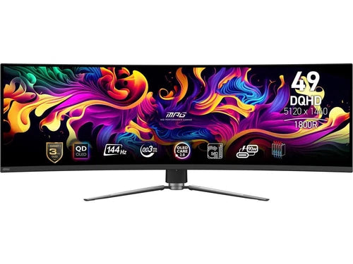 491CQP - MSI MPG QD-OLED 49" Class Dual Quad HD DQHD Curved Screen Gaming OLED