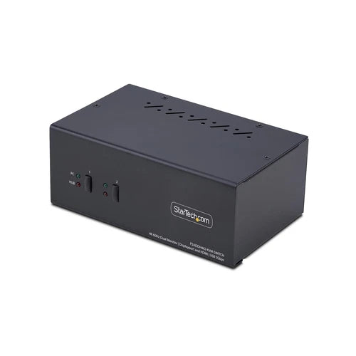 P2ADDH462-KVM-SWITCH - StarTech 2-Port Dual-Monitor DisplayPort and HDMI KVM Switch 4K 60Hz