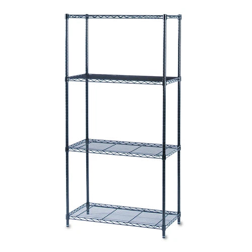 5276BL - Safco Commercial Wire Shelving Four-Shelf 36w x 18d x 72h Black