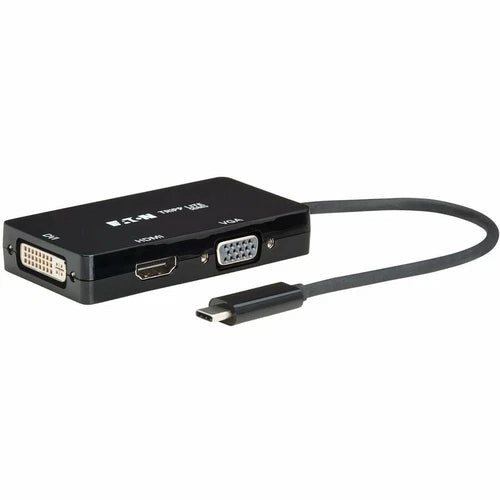 U44406NHDV4K6B - Tripp Lite USB C MULTIPORT Adapter M/3XF 4K60HZ HDMI 1080P VGA + DVI