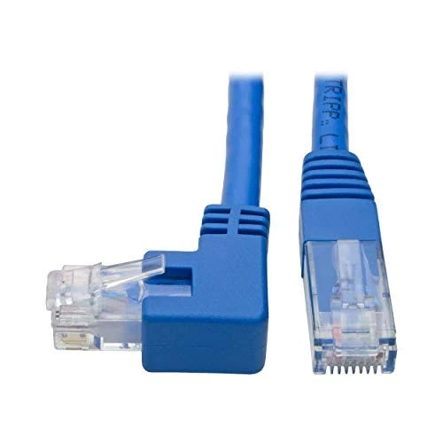N204-001-BL-LA - Tripp Lite Left-Angle Cat6 UTP Patch Cable RJ45 1 ft. Gigabit Molded
