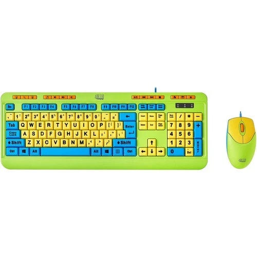 AKB-132DB - Adesso Antimicrobial Wired Kids Keyboard and Mouse