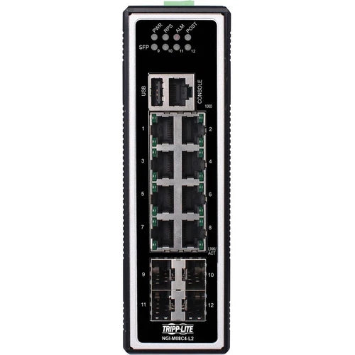 NGIM08C4L2 - Tripp Lite 8-Port Layer 2 Managed Industrial Gigabit Ethernet Switch
