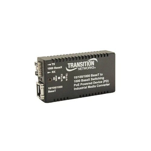 MGEISWSFP01PD - Transition Networks Hardened Mini PD 10/100/1000 Bridging Media Converter