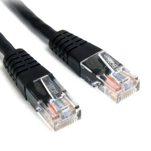 M45PATCH1BK - StarTech 1ft Cat5e Black Molded RJ45 UTP Cat 5e Patch Cable