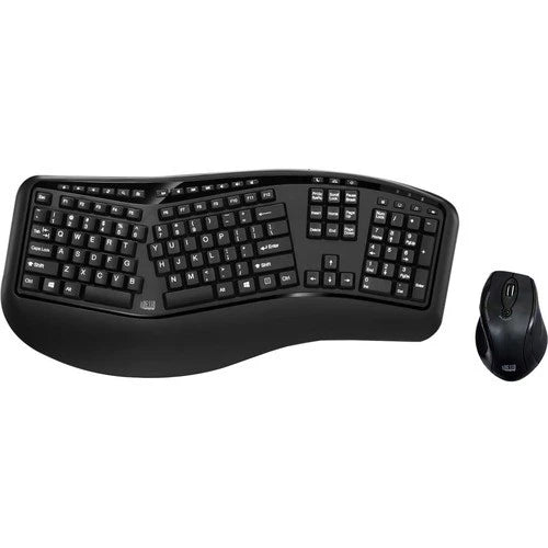 WKB1500GB - Adesso Tru-Form Media 1500 Wireless Ergonomic Keyboard and Laser Mouse