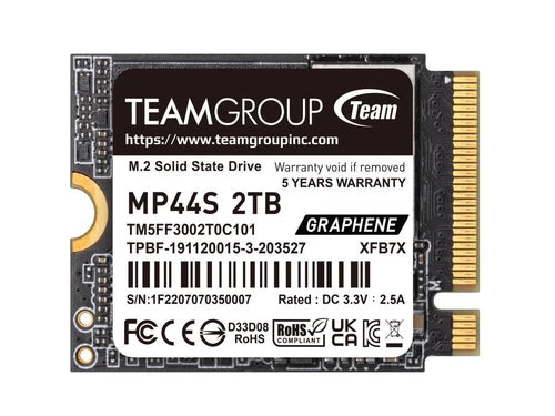 TM5FF3002T0C101 - Team Group MP44S M.2 2230 2TB PCIe 4.0 x4 NVMe Solid State Drive