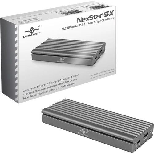 NST-205C3-SG - Vantec Nexstar M.2 NVMe SSD To USB 3.2 Gen 2x1 Type C Enclosure
