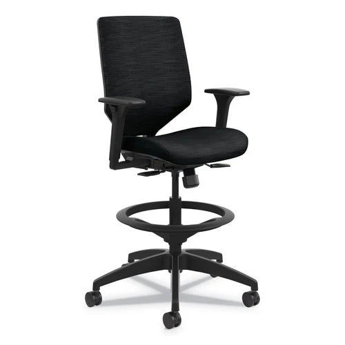 HONSVSU1ACLC10T - HON Company Solve Series Upholstered Back Stool 300lb cap Ink Seat