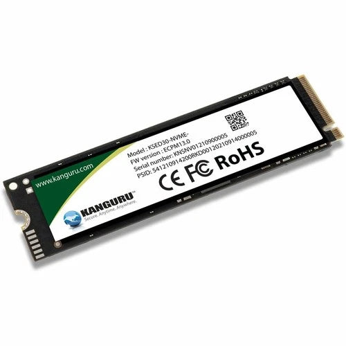 KSED300NVME1T - Kanguru 1TB m.2 NVMe Hardware Encrypted Solid State Drive