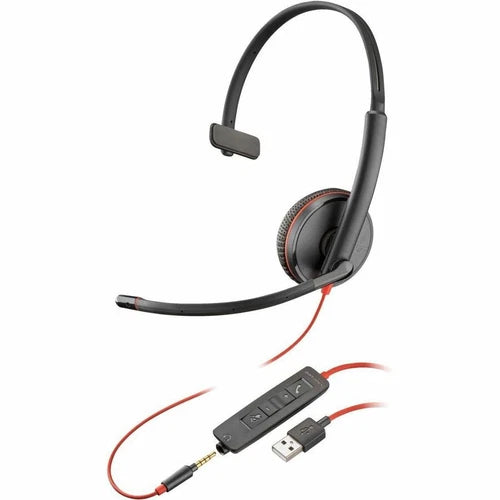 8M3Y1A6 - Poly Blackwire 3215 Monaural Wired USB-A Headset TAA