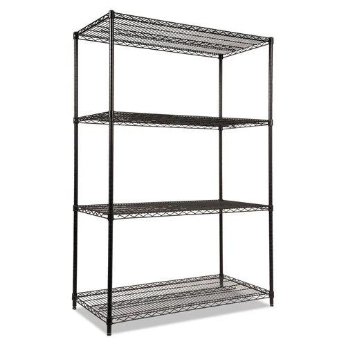 ALESW504824BL - Alera NSF Industrial 4-Shelf Wire Shelving Kit 48wx24dx72h