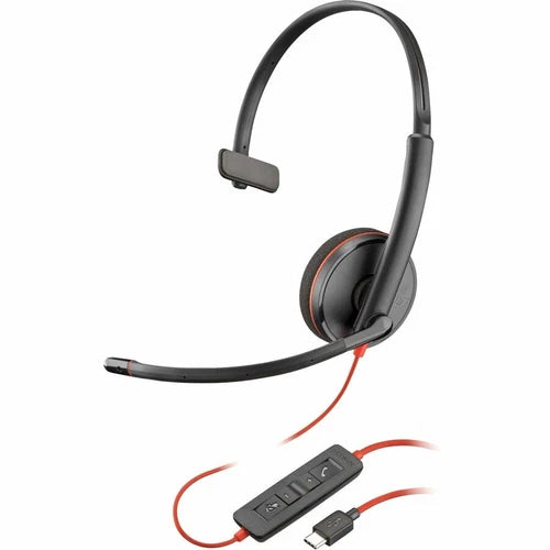 8X214AA - HP Poly wire 3210 Monaural USB-C Headset +USBC/A Adapter