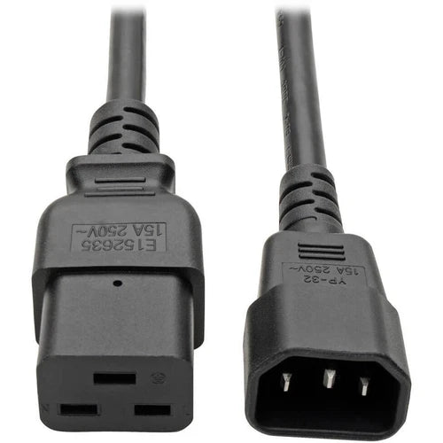 P047002 - Tripp Lite 2ft Power Extension Cord IEC-320-C19 to IEC-320-C14