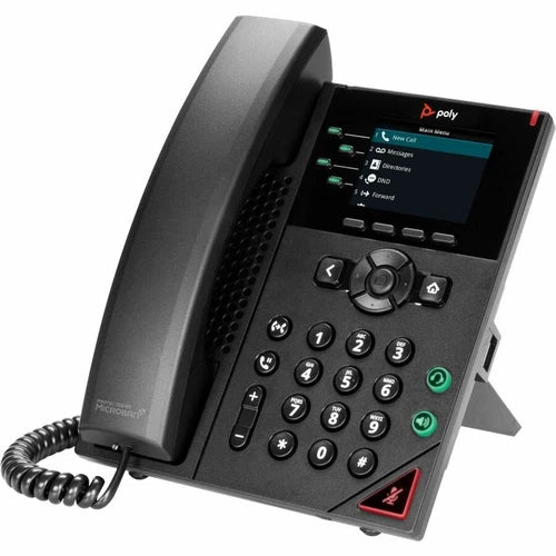 89B66AAABA - Poly VVX 250 IP Phone Corded Corded Desktop Wall Mountable Black