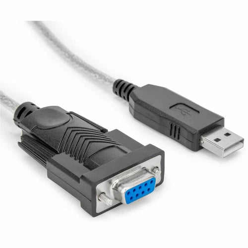 Y10C700-B1 - Rocstor 6ft 1-Port USB to Null Modem RS232 DB9 Serial DCE Adapter Cable