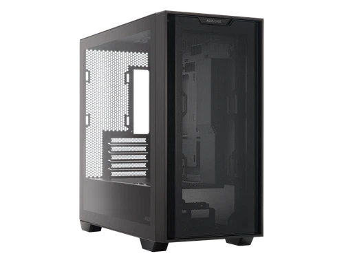 A21/BLK// - Asus A21Black Micro ATX Computer PC Case Steel Plastic Tempered Glass