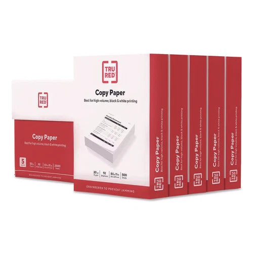 23479-U/TR56960 - TRU RED Tru 92 Bright Letter Printer Paper 5 Reams