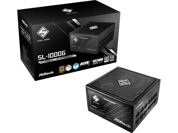 SL-1000G - ASRock 1000 W ATX3.1 & PCIe5.1 80 PLUS GOLD Full Modular Powe