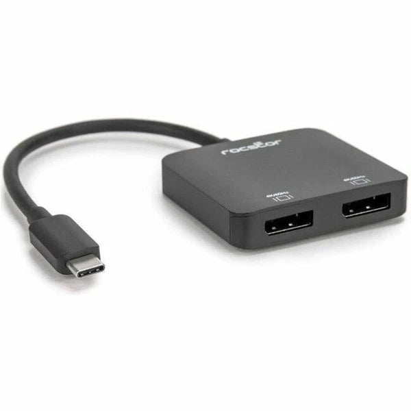 Y10A201B1 - Rocstor USB-C to Dual DisplayPort Adapter 4K/60Hz