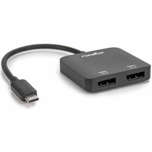 Y10A201B1 - Rocstor USB-C to Dual DisplayPort Adapter 4K/60Hz
