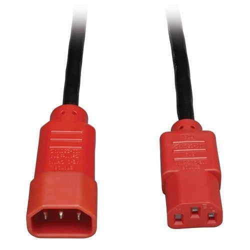 P004-004-RD - Tripp Lite Standard Computer Power Extension Cord 10A 18AWG IEC-320-C14