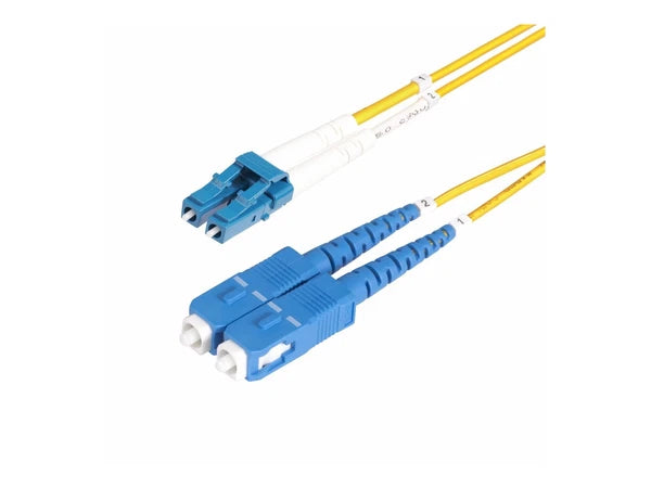 SMLCSC-OS2-5M - StarTech 5m 15ft LC to SC UPC OS2 Single Mode Duplex Fiber Optic Cable