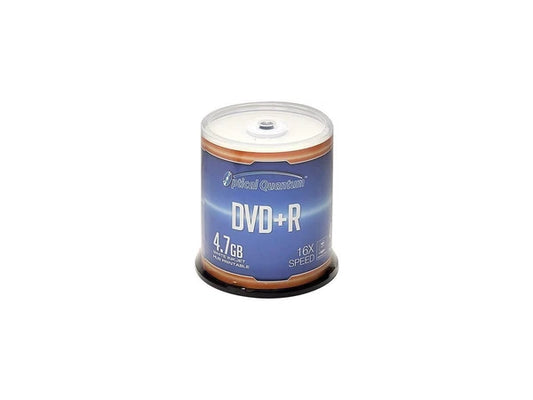 OQDPR16WIPH-BX - Optical Quantum 4.7GB 16X DVD+R White Inkjet Printable 100 s Spindle Disc