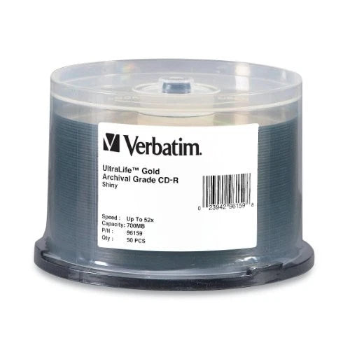 96159 - Verbatim CD-R 700MB 52X UltraLife Gold Archival Grade