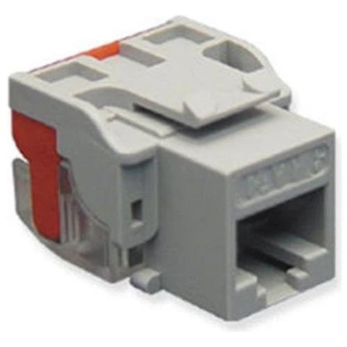 CAT6JACKGY - ICC Cat 6- EZ Modular Connector- Gray 1 x RJ-45 Network Female