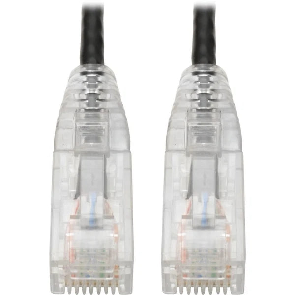 N201-S01-BK - Tripp Lite Cat6 UTP RJ45 Gigabit Snagless Molded Slim Patch Cable