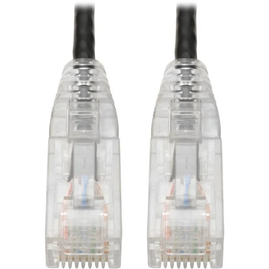 N201-S01-BK - Tripp Lite Cat6 UTP RJ45 Gigabit Snagless Molded Slim Patch Cable