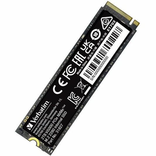 31827 - Verbatim 2TB SSD Vi5000 Internal Solid State Hard Drive PCIe NVMe M.2 2282
