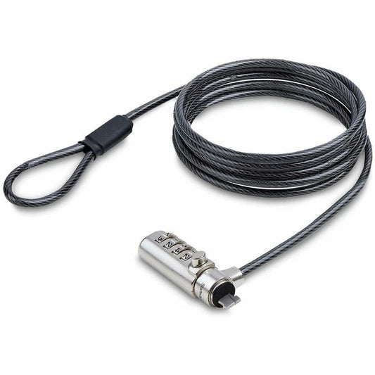 SNANOC4DLAPTOPLOCK - StarTech Slim Lock Nano Slot 5ft Anti-Theft Locking Cable