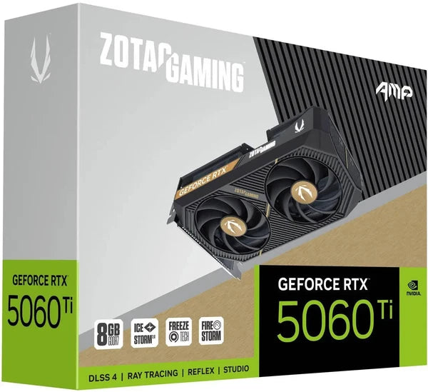 ZT-B50610H-10M - Zotac Twin Edge OC GeForce RTX 5060 Ti 8GB 128-Bit GDDR7 PCIe 5.0 x8 DLSS GPU