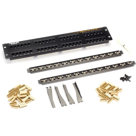 JPM612AR8 - Black Box GigaTrue CAT6 Patch Panel 2U Unshielded 48-Port