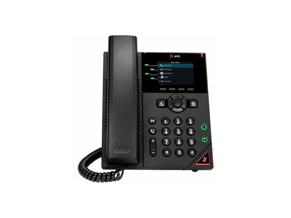 89B64AA#ABA - POLY VVX 250 4-Line IP Corded Phone and PoE-Enabled GSA/TAA-US