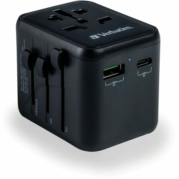 49544 - Verbatim UTA-02 Universal Travel Adapter 20W USB -C