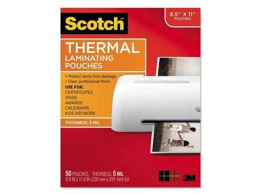 TP585450 - Scotch 5 mil 9" x 11.5" Thermal Laminating Pouches